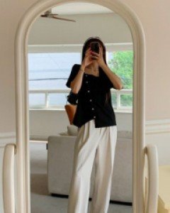 Olette Pintuck Wide Banding Slacks