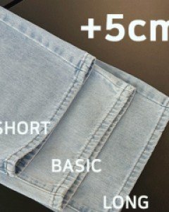 Lude Cutting Cool Wide Denim Banding Pants (Short/Basic/Longver)