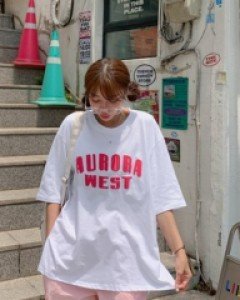 Aurora foam or salt split short sleeve tee