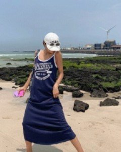 Bean Sprint Trim Nashi Long Dress