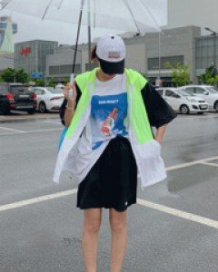 Nice nylon hood zip-up set