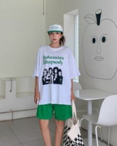 Rhapsody or Dyed Short Sleeve Long T-shirt