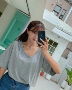 Ollie U-neck double sleeveless short-sleeved T-shirt