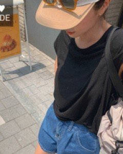 Love cap sleeve linen U neck sleeveless shirt