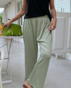 Peso pleats banding boot cut pants