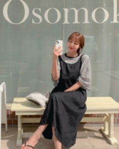 Chis Linen Pleated Long Dress