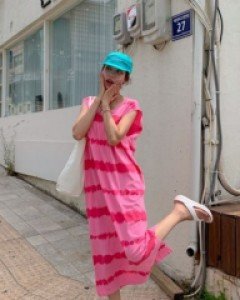 Bet wavy galatine long dress