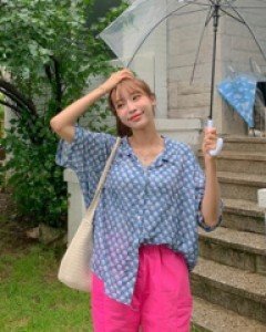 Eve Flower Pattern Short Sleeve Shirt