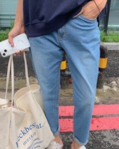 Roil Denim Banding Baggy Pants