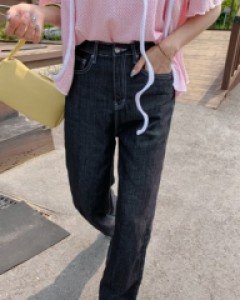 Lenstitch Linen Wide Denim Pants