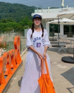 LONDONCITY87 Short Sleeve Long Dress