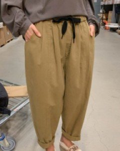 Didi Incision Banding Baggy Pants