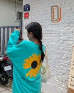Mini flower printing sweatshirt
