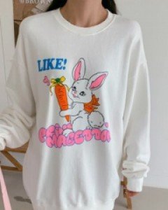 Like Rabbit Pigment Long Sweatshirt