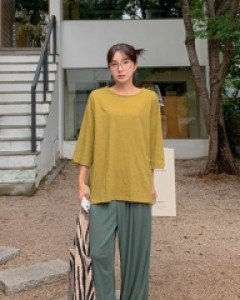 Story ribbed wide pants
