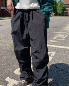 Rio nylon banding wide pants