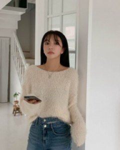 Elling pine needle boat neck knit