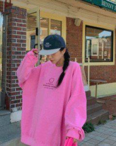 Vision Printing Pig Boxy Long Sweatshirt