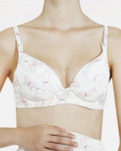 [Extension Hook Present] Petite Marie No-Wire Bra butterfly 1022 AB CUP