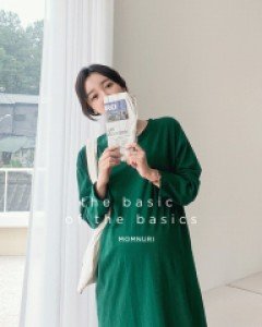 (Autumn special price 35% discount) Long-sleeve Basic One Piece*Maternity