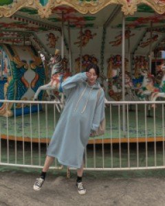 Maternity*napping Cloud Cotton Candy Hood One Piece