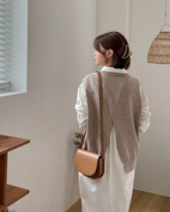 [LabelsD]Back incision Knit Vest*Maternity