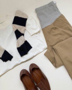 [LabelsD] Anywhere Honey Combination Pintuck Wide cotton pants*Maternity