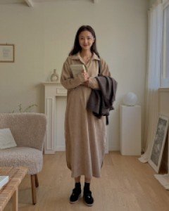 Maternity*G&Me Corduroy One Piece (You can breastfeed)