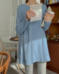 [LabelsD] Soft Series Flare Long tee (sheepskin)