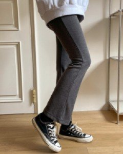Maternity*Step Corrugated Boot cut Pants(napping lining)