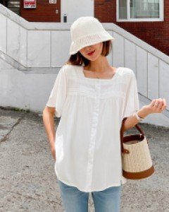 Maternity* Crople Blouse (feeding possible)