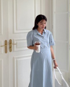 Maternity* cool light shirt dress