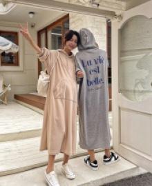 Maternity* Velok Hood One Piece