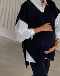 Maternity* Unbald Knit Vest