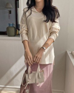 Maternity*Sailor Collar Knit