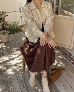 Maternity* Casual leather jacket