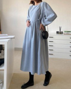 [LabelsD] Square Neck Angel Liner One Piece*Maternity (Raised Peach)