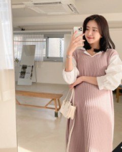 [LabelsD] Sweet double collar One Piece*Maternity