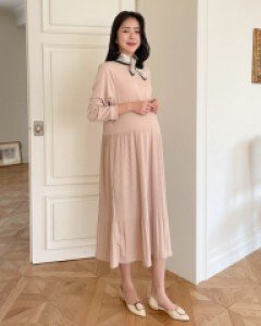Maternity*Single Pleats One Piece