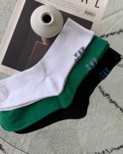 embroidered socks