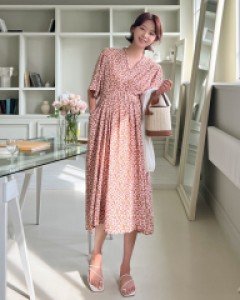 Maternity*LingLing Flower One Piece