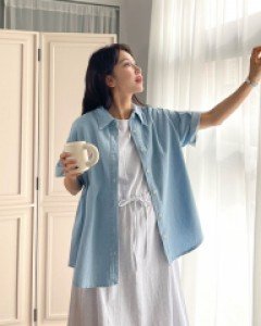 Maternity* Nerf Denim Shirt