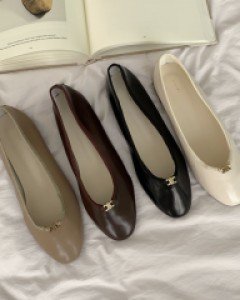 Shuren Gold Flat Shoes