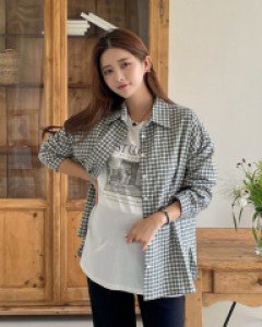 Maternity* Hush Check Shirt