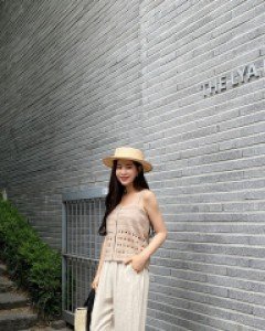 [EVELLET] Lentino Linen Waistband Wide Pants