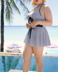 [EVELLET] Keynes Stripe Bikini Panty