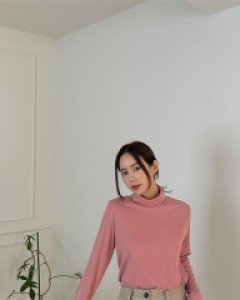 [EVELLET] Litron ribbed spandex polar t-shirt