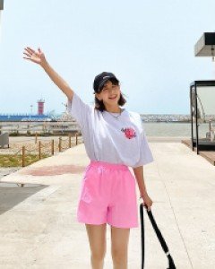 [EVELLET] Ovenge Print T-shirt Pants SET