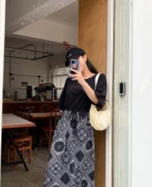 Auduren Paisley string Long Dress