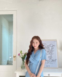 [EVELLET] Rare Pin Twisted Long Dress